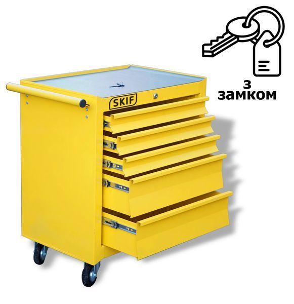 Тележка инструментальная СКІФ 24&Prime; 620мм 5 ящиков  000273 фото